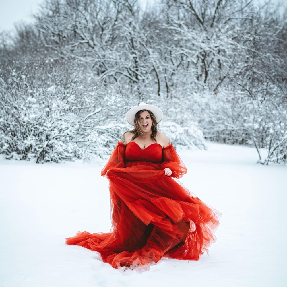 Tulle Burnt Orange Gown